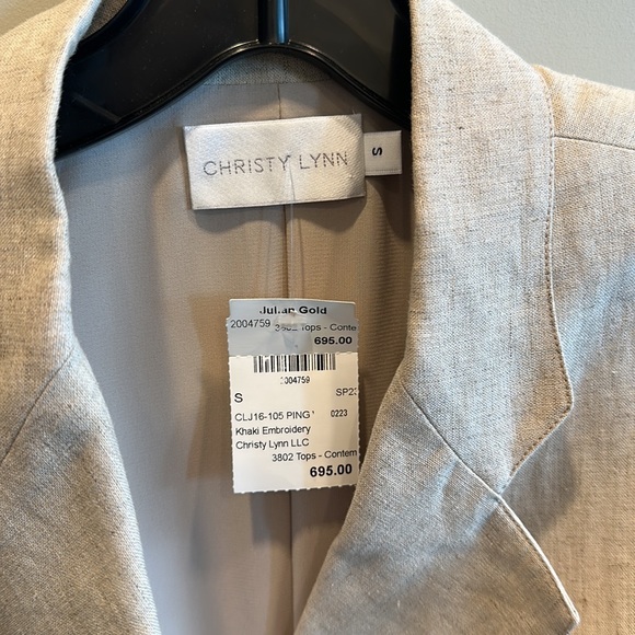 NWT Christy Lynn Ping Vest In Khaki Embroidery - Picture 7 of 12